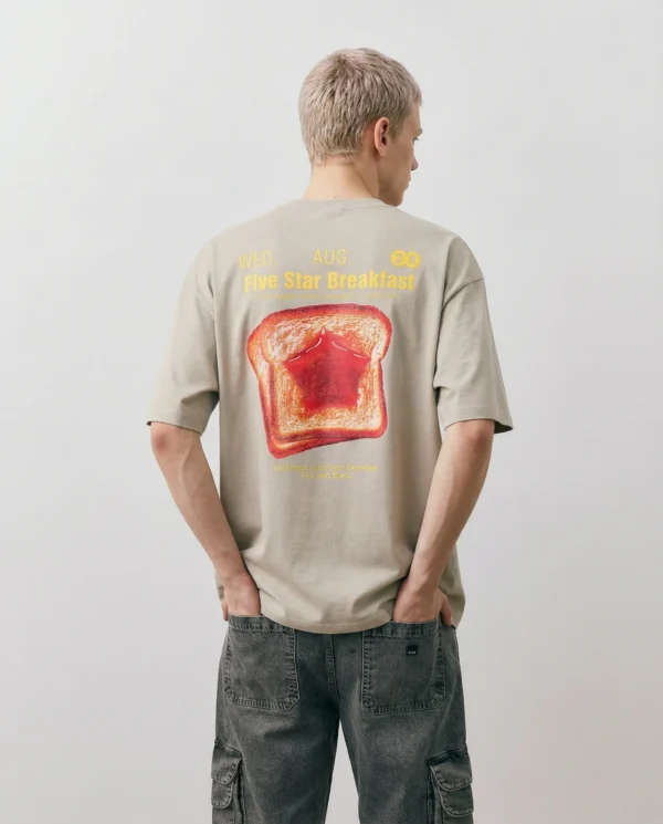 Μπλούζα με κοντά μανίκια και στάμπα