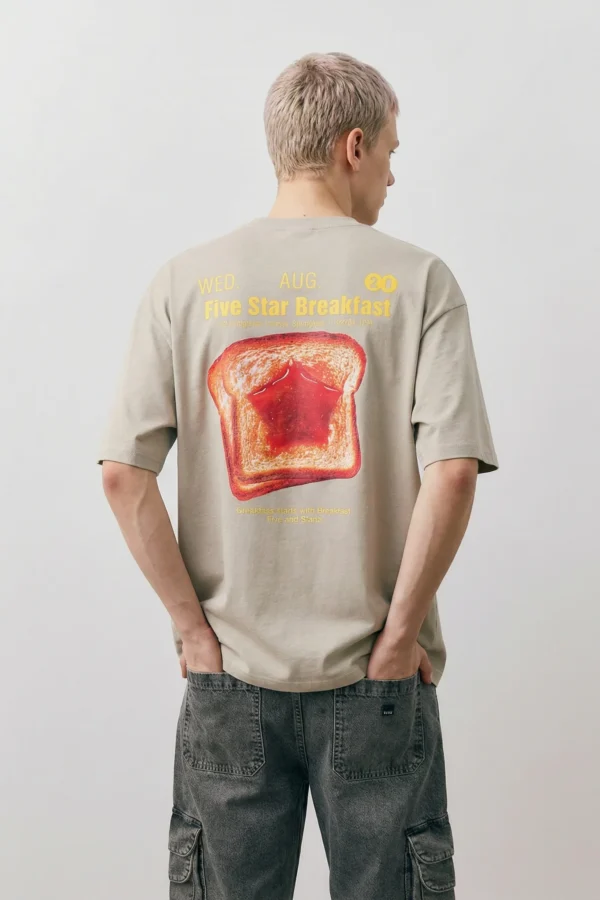 Μπλούζα με κοντά μανίκια και στάμπα