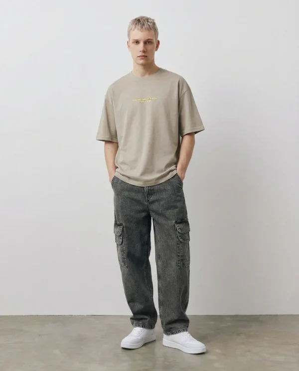 Μπλούζα με κοντά μανίκια και στάμπα