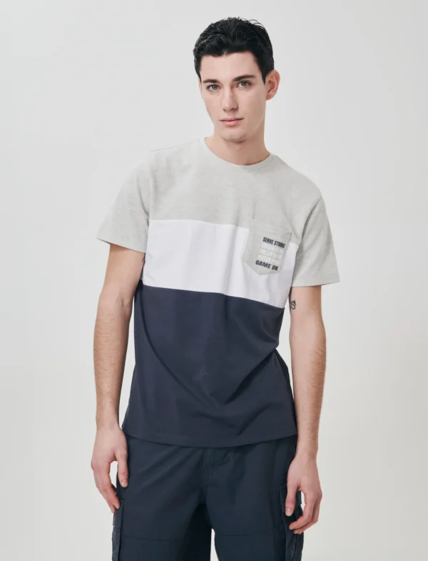 16375001_1 Κοντομάνικη μπλούζα με στρογγυλή λαιμόκοψη