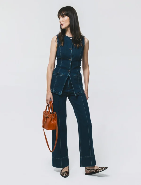 Μακρύ γιλέκο από ντένιμ