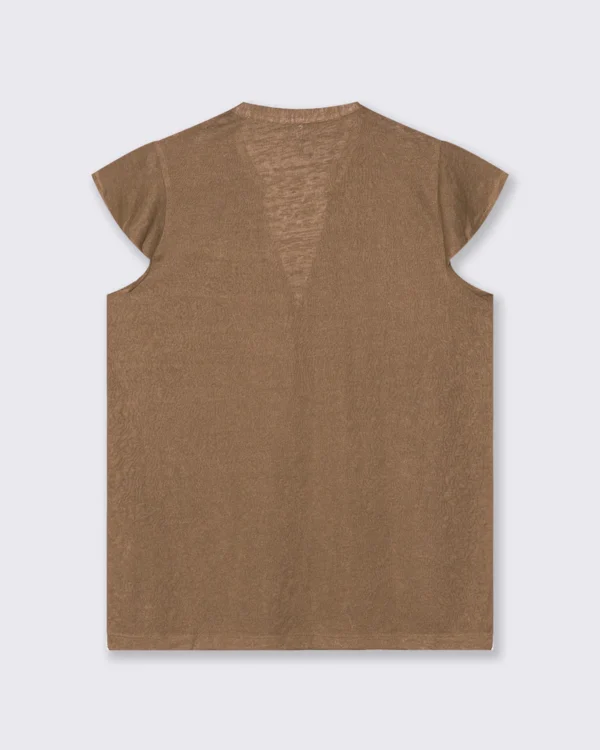 Κοντομάνικη μπλούζα με λαιμόκοψη V