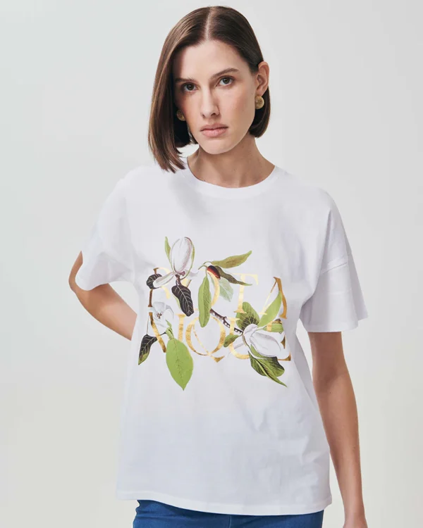 Κοντομάνικη μπλούζα με στάμπα