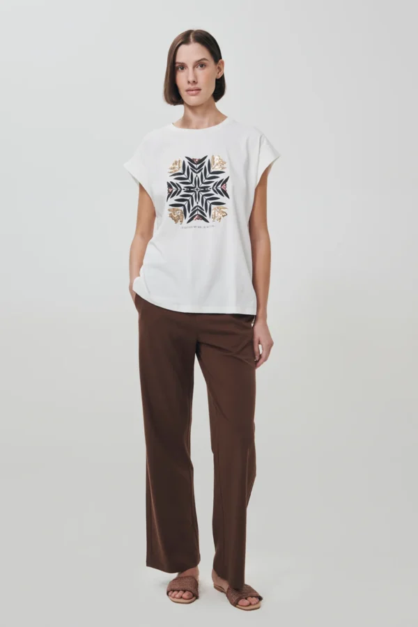 11162001_2 Κοντομάνικη μπλούζα με στάμπα