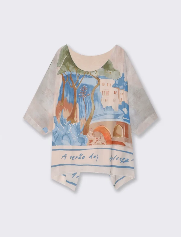 Μπλούζα με στρογγυλή λαιμόκοψη